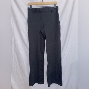 Quince Black High Waisted Pull On Bootcut Yoga Dress Pants size medium petite